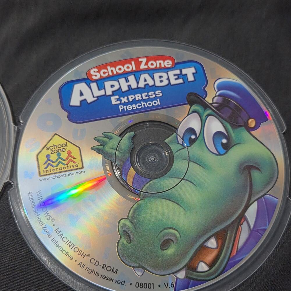Vtg 2005 School Zone ALPHABET EXPRESS PRESCHOOL PC CD-ROM